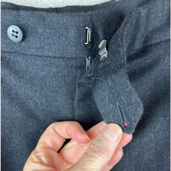 VITO RUFOLO Italian Wool Charcoal Dress Psnts Size 36 Cuffed Hem - Picture 3 of 15